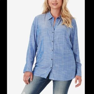 Jessica Simpson xavier clematis blue shirt